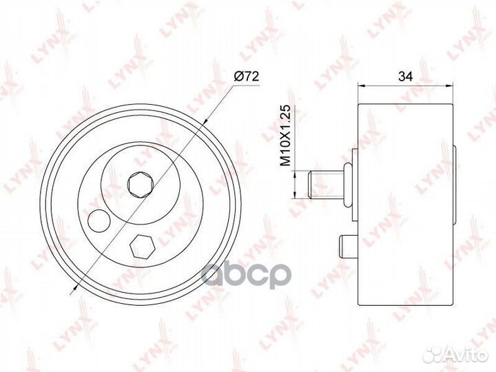 PB-1166 Натяжной ролик / грм lynxauto PB-1166 L
