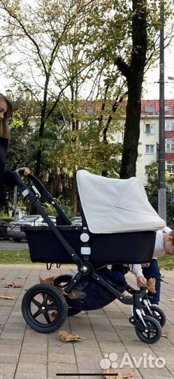 Коляска bugaboo cameleon 3 plus чёрная+ чёрный кап