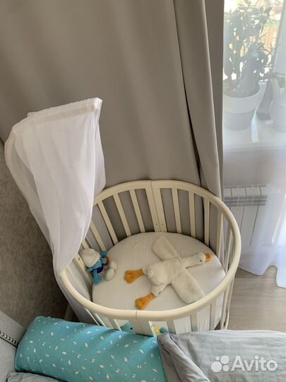 Кроватка-трансформер Ellipsebed (молочный)