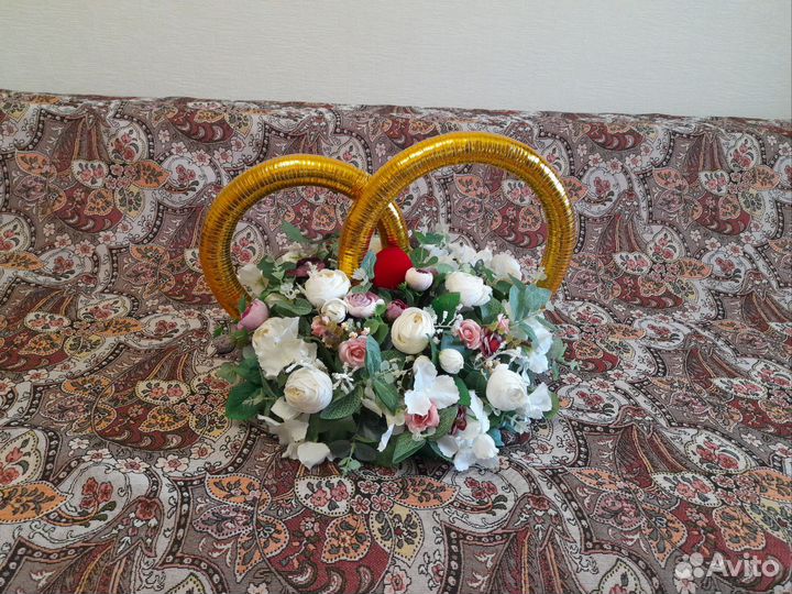 Кольца на машину свадебные