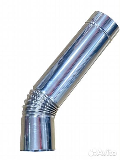 Поворотное колено для дымохода 45*С d99мм труба