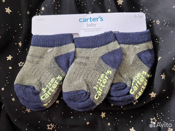 Носки carters 0-3 мес 3шт