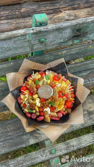 Сырный букет из сыра и орехов съедобный вкусный