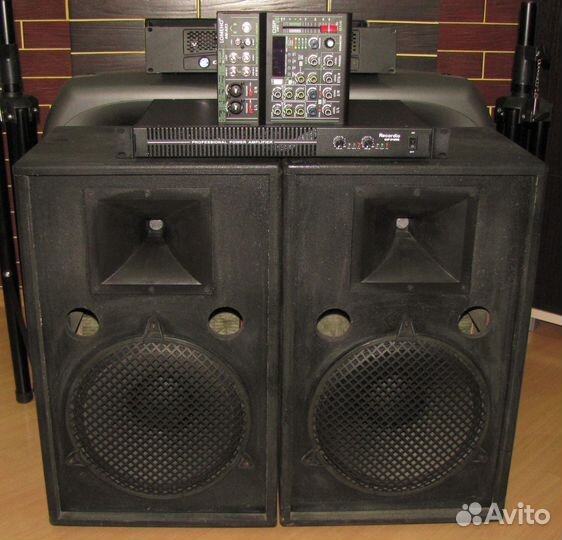 Колонки F-Audio 1000W 2ш Усилитель Микшер Микрофон