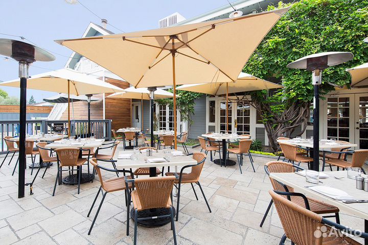 Уличные зонты с боковой опорой в наличии для кафе