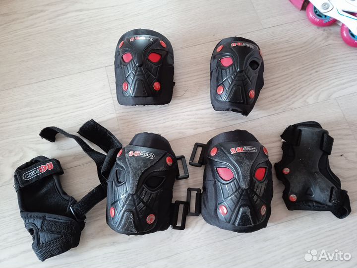 Ролики детские и защита к ним для девочки