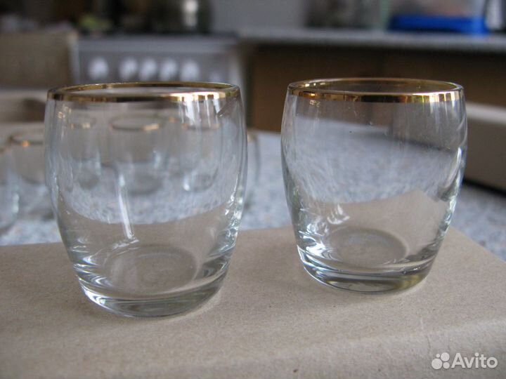 Рюмки 12шт, горшочки для запекания 6шт, новые,СССР