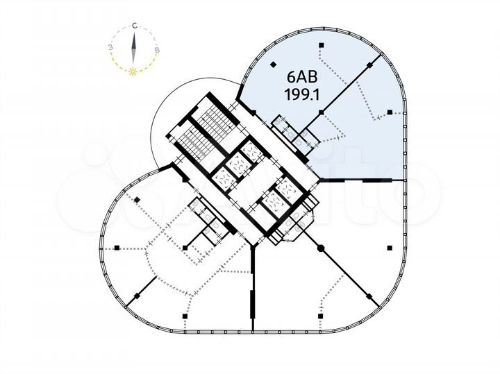 Офис 202,9 кв.м. в центре Новосибирска с НДС