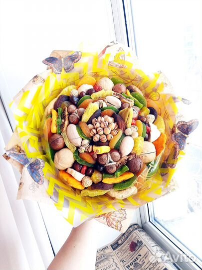 Съедобный букет, букет из сухофруктов, подарок