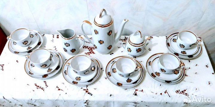 Чайный сервиз, карандашница Рига фарфор