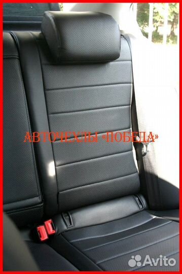 Чехлы Skoda Octavia A5 из экокожи чёрные Классика