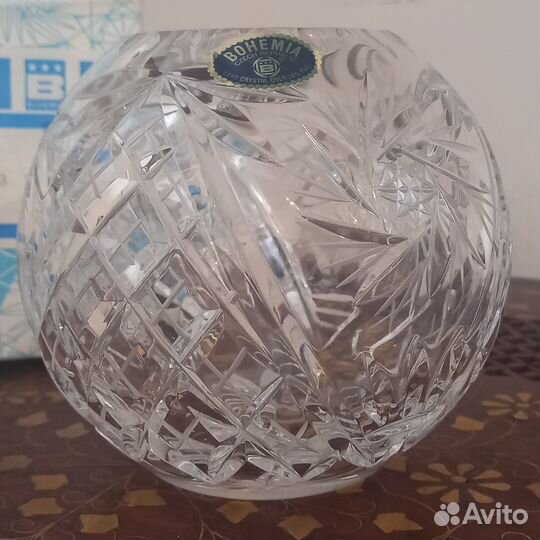 Ваза, хрусталь, bohemia