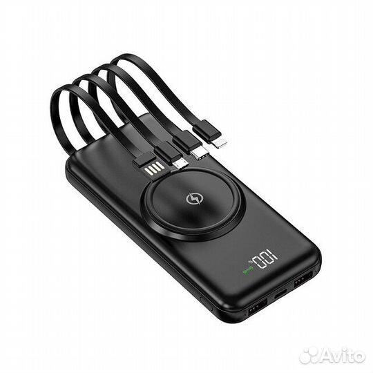 Powerbank 10000 mAh с беспроводной зарядкой