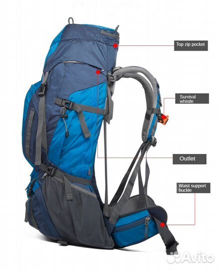 Туристический рюкзак JetBoil 80 литров, каркасный