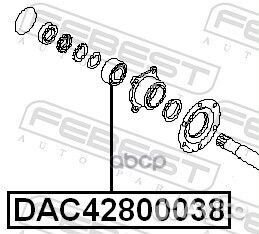 DAC42800038 подшипник ступ. зад. Nissan Vanett