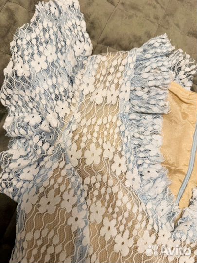 Платье с кружевом, р XXS