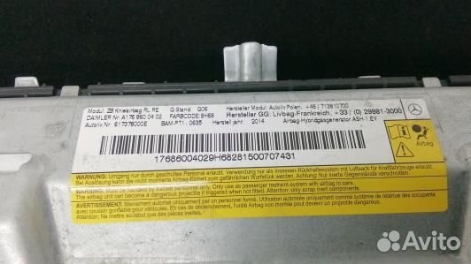 Подушка безопасности пассажира mercedes benz A-cla