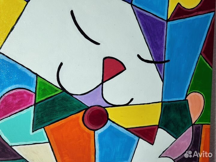 Интерьерная картина Котик, холст, 45*45