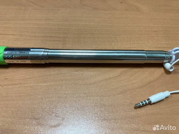 Монопод для селфи (бело-зеленый)