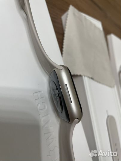 Часы apple watch 7 41 mm starlight