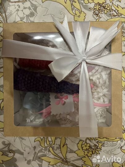 Подарочный набор из 3х свечей(натуральный воск)