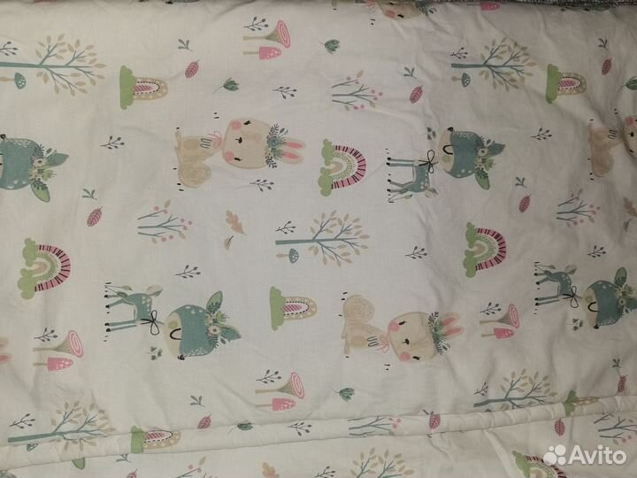 Бортики в детскую кроватку + одеяло