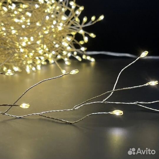 Гирлянда мишура светодиодная новогодняя 30 метров