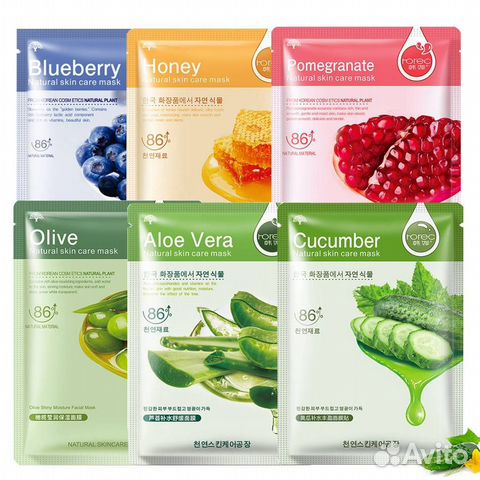 Маски тканевые для лица