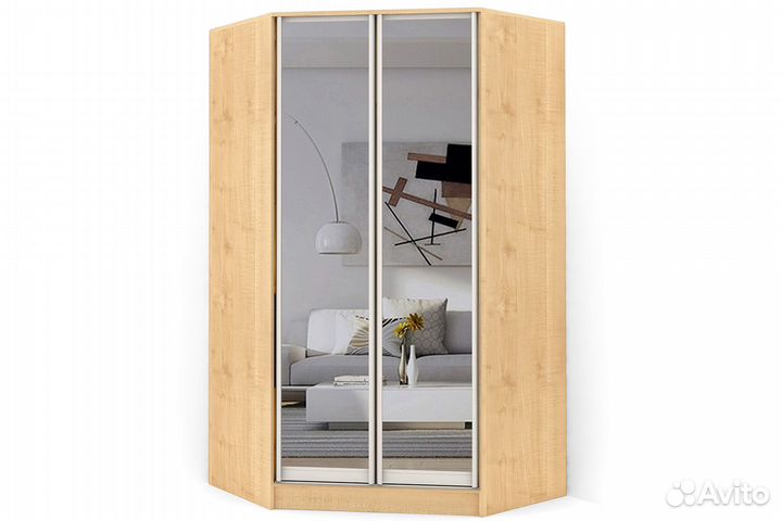 Шкаф угловой двустворчатый 