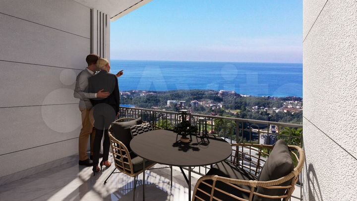 2-к. квартира, 52 м² (Турция)