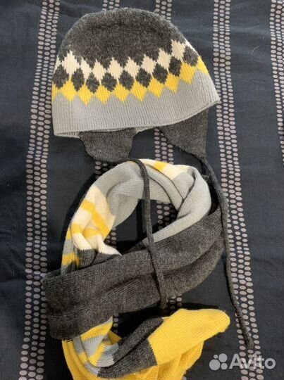 Комплекты (шапка, шарф) для мальчиков 2-4 года