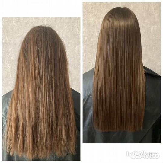 Кератиновое выпрямление волос