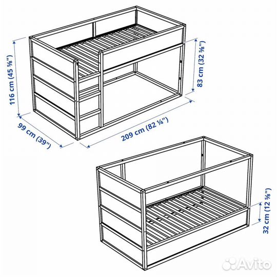 Детская кровать икеа Кюра