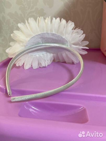 Ободок с цветами для девочки 2-5 лет
