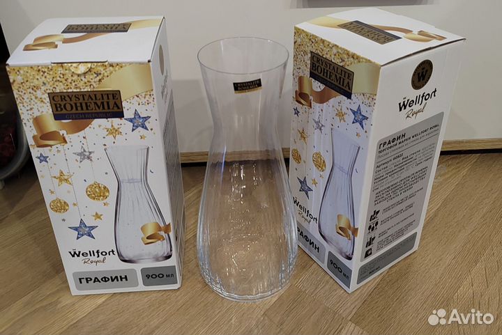 Wellfort Royal графин,бокалы Bohemia Crystalite