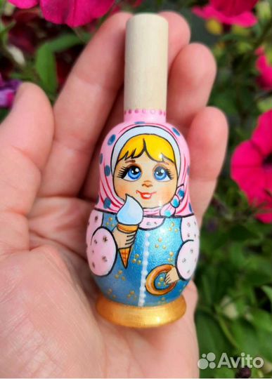 Свистулька деревянная,расписная