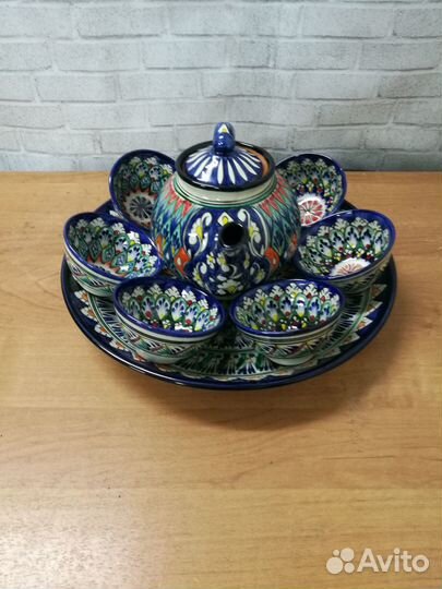 Риштанская керамика (комплект посуды)