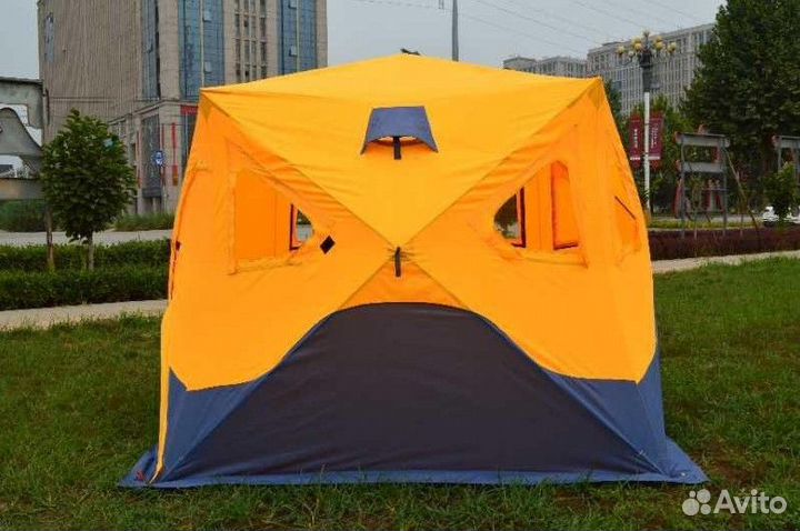 Палатка зимняя куб 240*240*210 Трёхслойная Труба