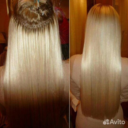 Волосы для наращивания 70 см блонд