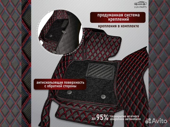 3D коврики из экокожи Volkswagen Touareg (1)