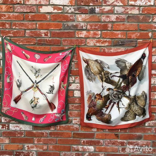 Платок каре Hermes шелк винтаж оригинал