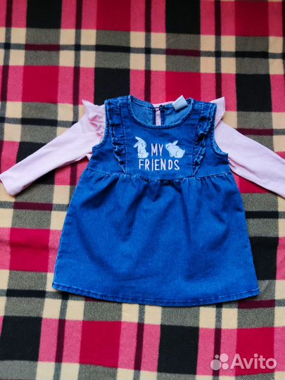 Платье-сарафан для девочки 74