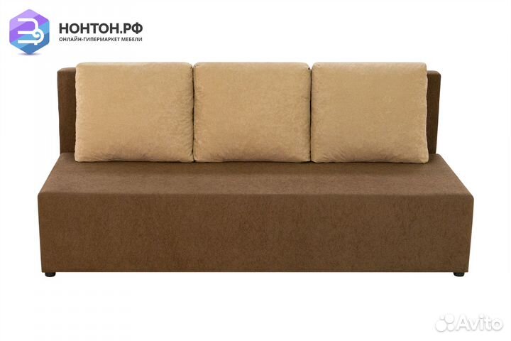 Диван еврокнижка Нексус коричнево-бежевый