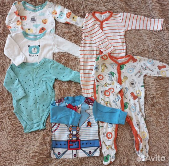 Вещи детские пакетом 62-68