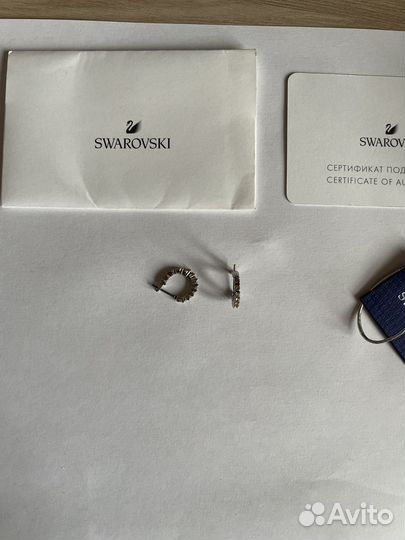 Серьги серебро с кристаллами Swarovski