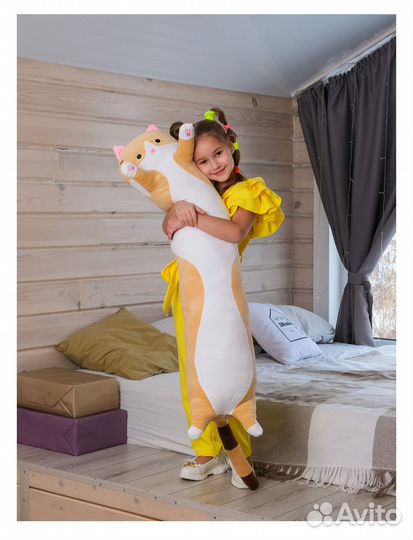 Мягкая игрушка кот батон 110 см. Новый