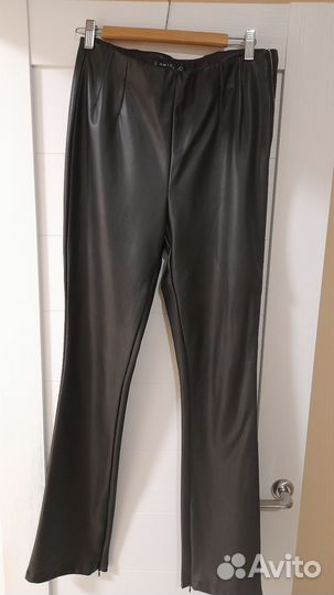 Утепленные брюки из эко кожи новые