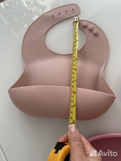 Силиконовые тарелки и нагрудник для прикорма