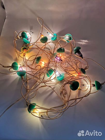 Гирлянда Грибочки СССР Рабочая 18 лампочек