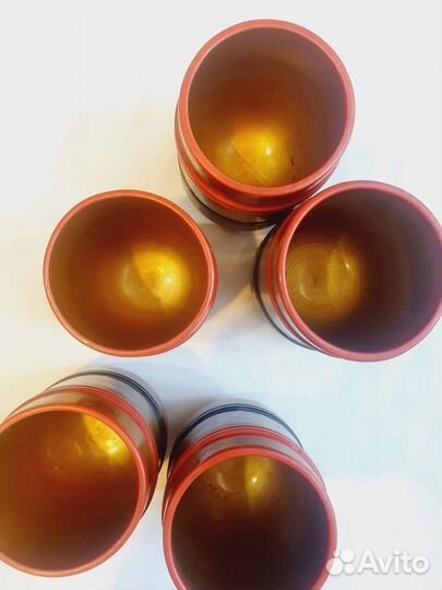 Деревянные стаканчики хохлома